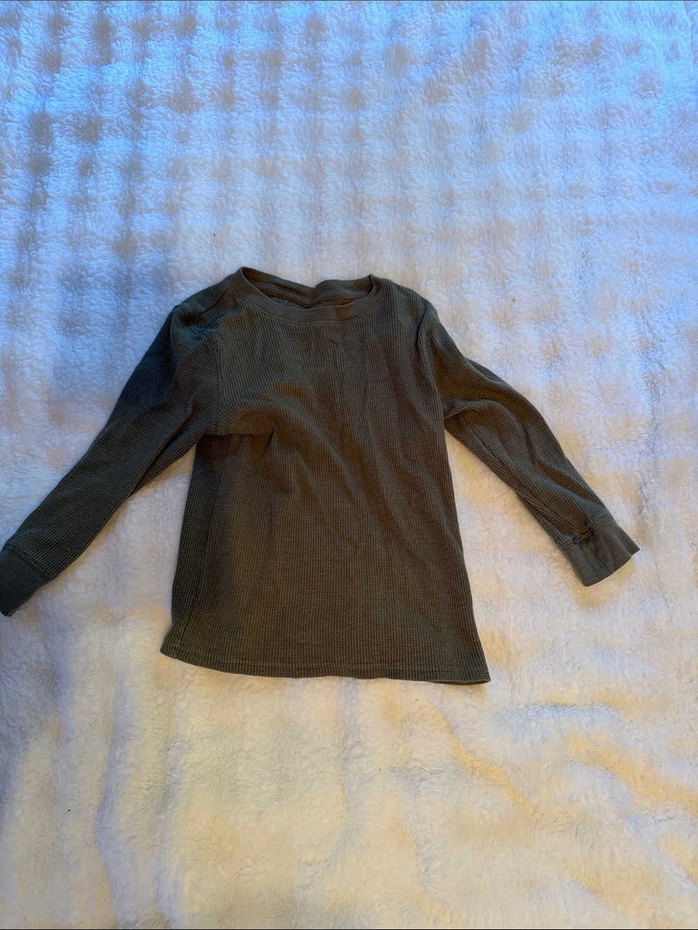 Cat & Jack Olive Green Long-Sleeve Thermal Tee